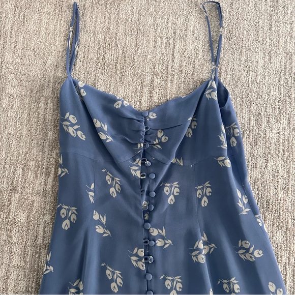 COPY - Reformation Blue Floral Midi Dress - Picture 6 of 8